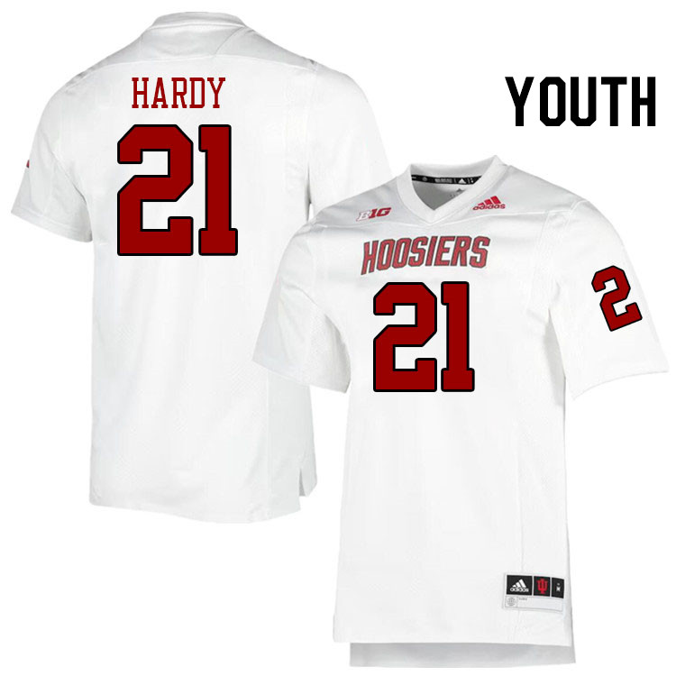 Youth #21 Rolijah Hardy Indiana Hoosiers College Football Jerseys Stitched-Retro White